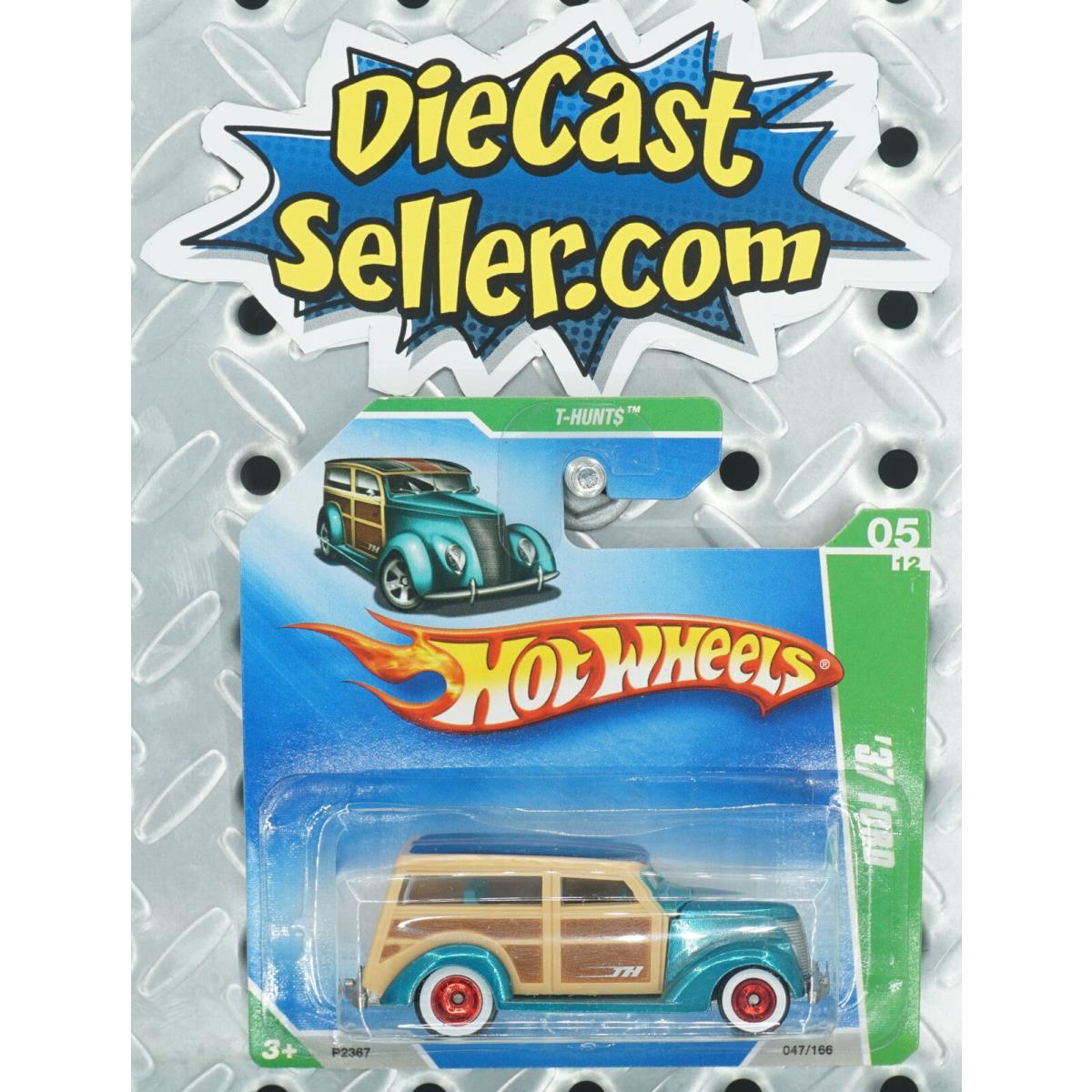 Hot Wheels 2009 Super Treasure Hunt `37 Ford Real Riders Teal with Protector Sth