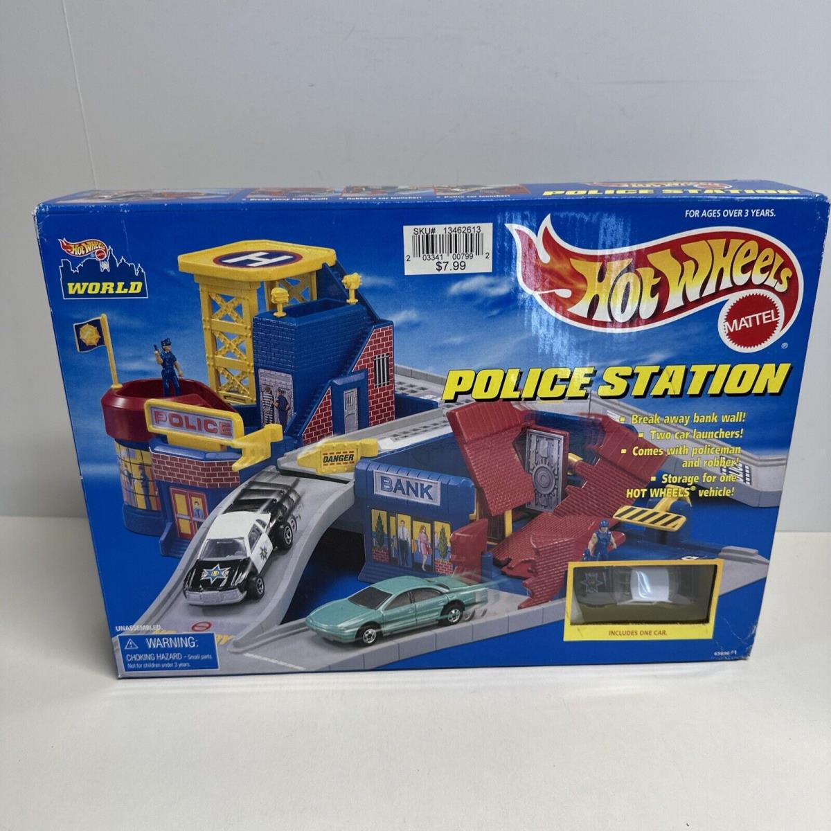 1998 Hot Wheels Police Station Set Mattel