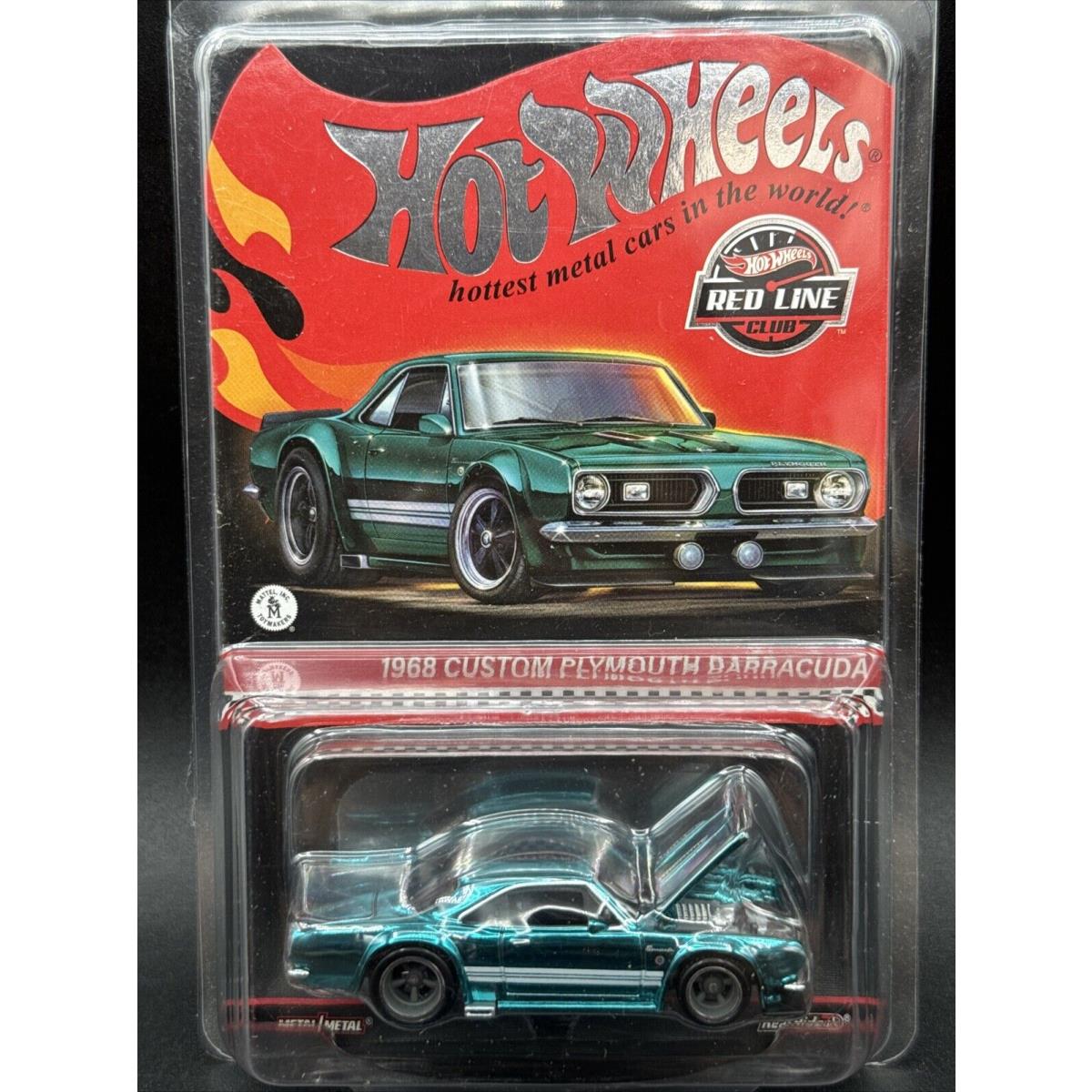 2024 Hot Wheels Aqua 1968 Custom Plymouth Barracuda Redline Club Rlc