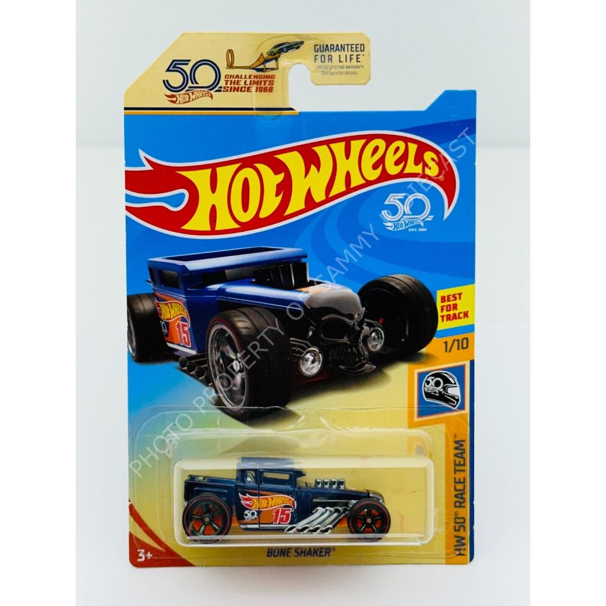 Hot Wheels 2018 Super Treasure Hunt Bone Shaker 50th Anniversary