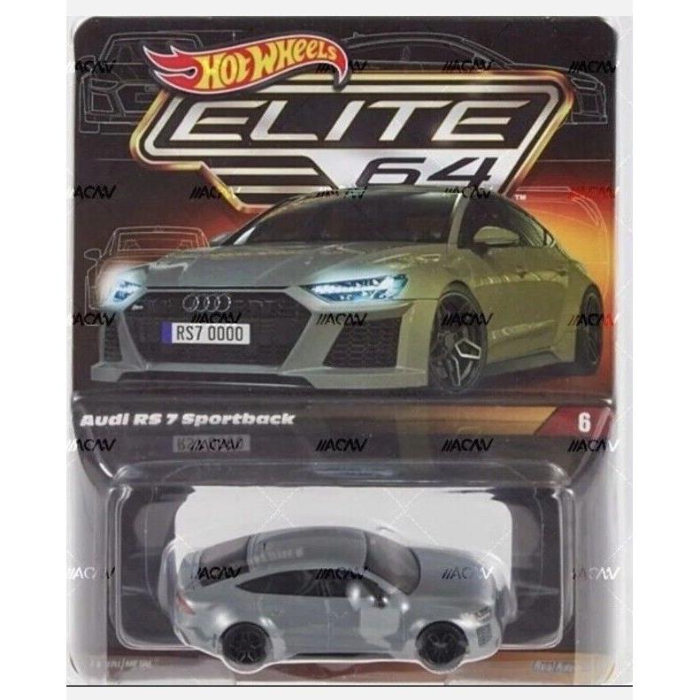 Hot Wheels Collectors Elite 64 Series 2021 Audi RS 7 Sportback Gray Nip