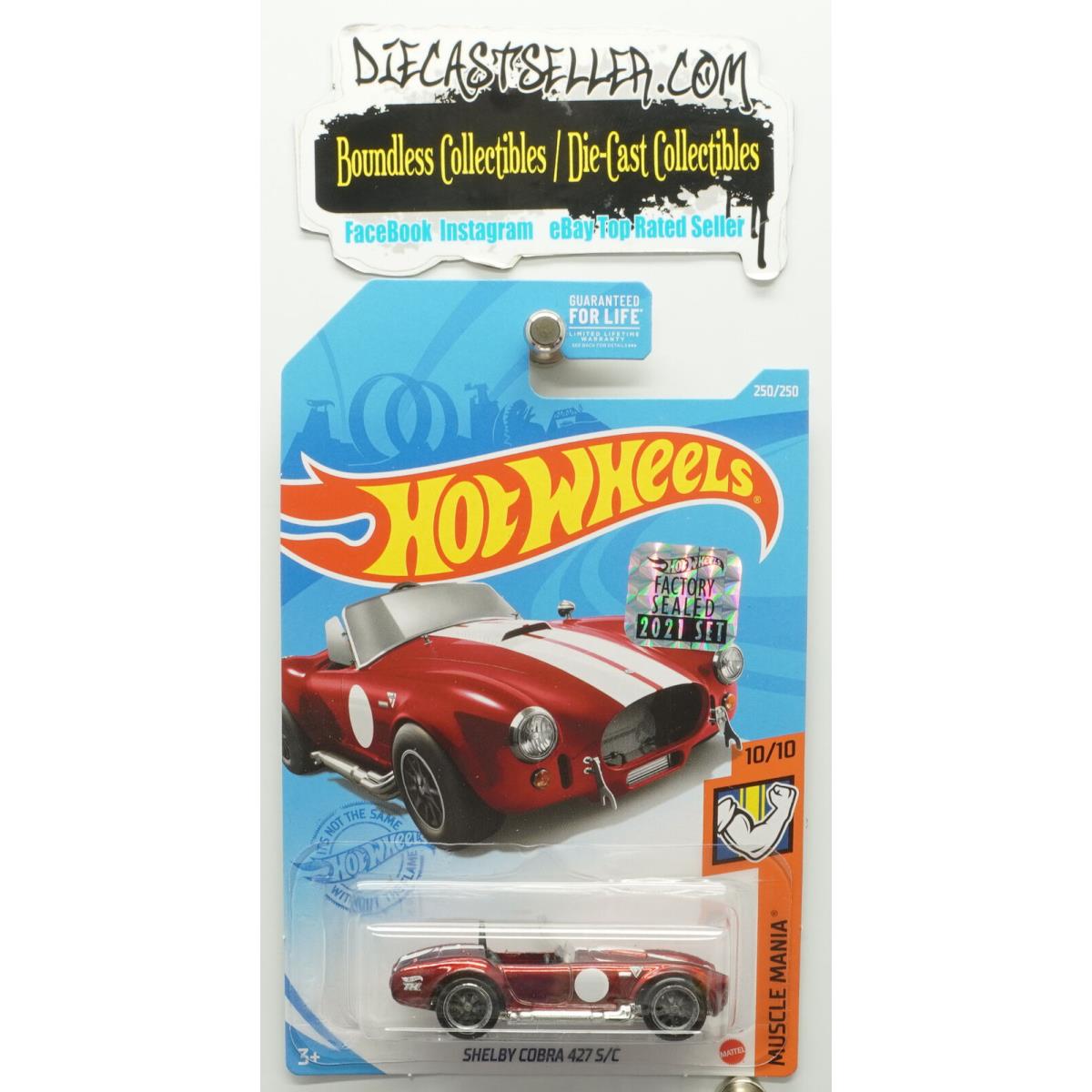 Hot Wheels 2021 Super Treasure Hunt Red Shelby Cobra 427 S/c