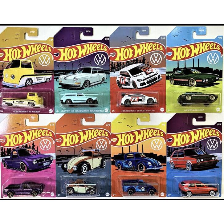 Hot Wheels 2022 Volkswagen Set 8 Pcs Walmart Exclusive GRT01-956D