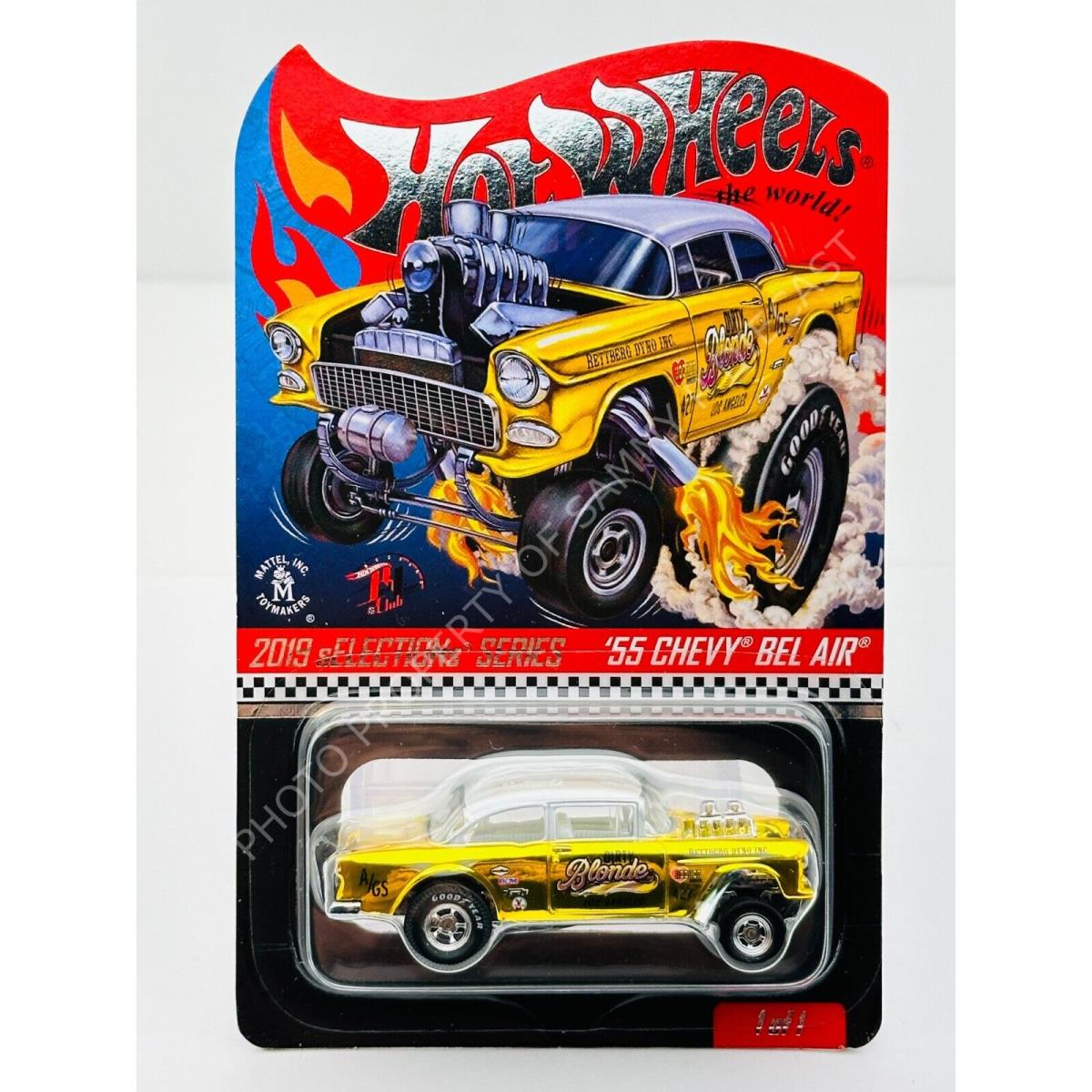 Hot Wheels 2019 Rlc Redline Club Selections 55 Chevy Bel Air Gasser Gold