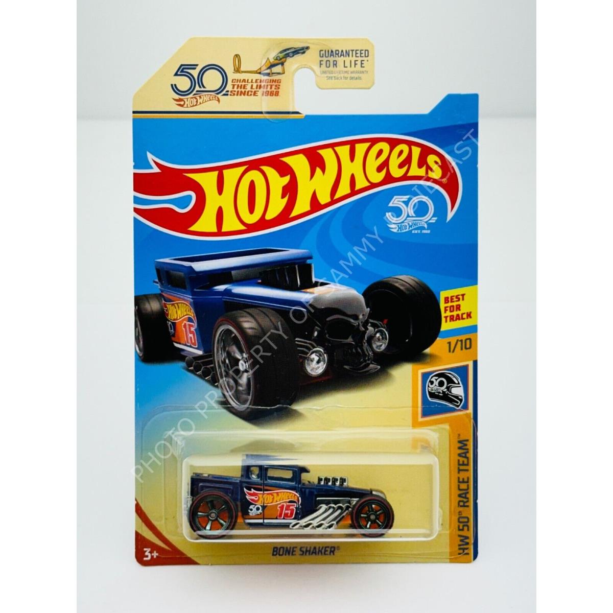 Hot Wheels 2018 Super Treasure Hunt Bone Shaker 50th Anniversary