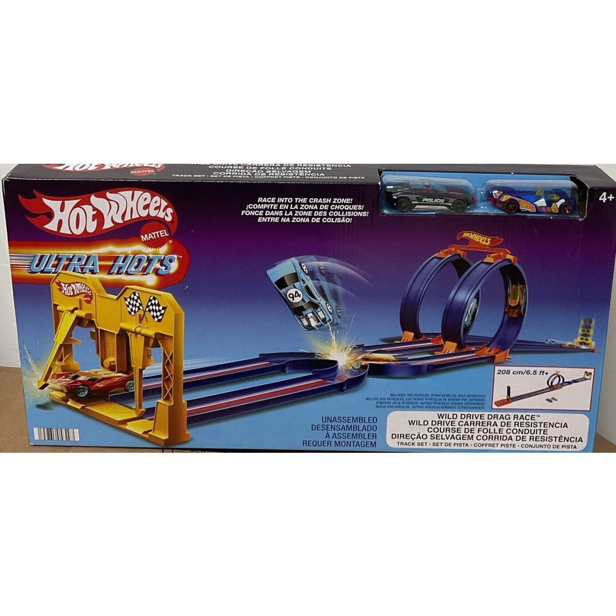 Hot Wheels Ultra Hots Wild Drive Drag Race Trackset