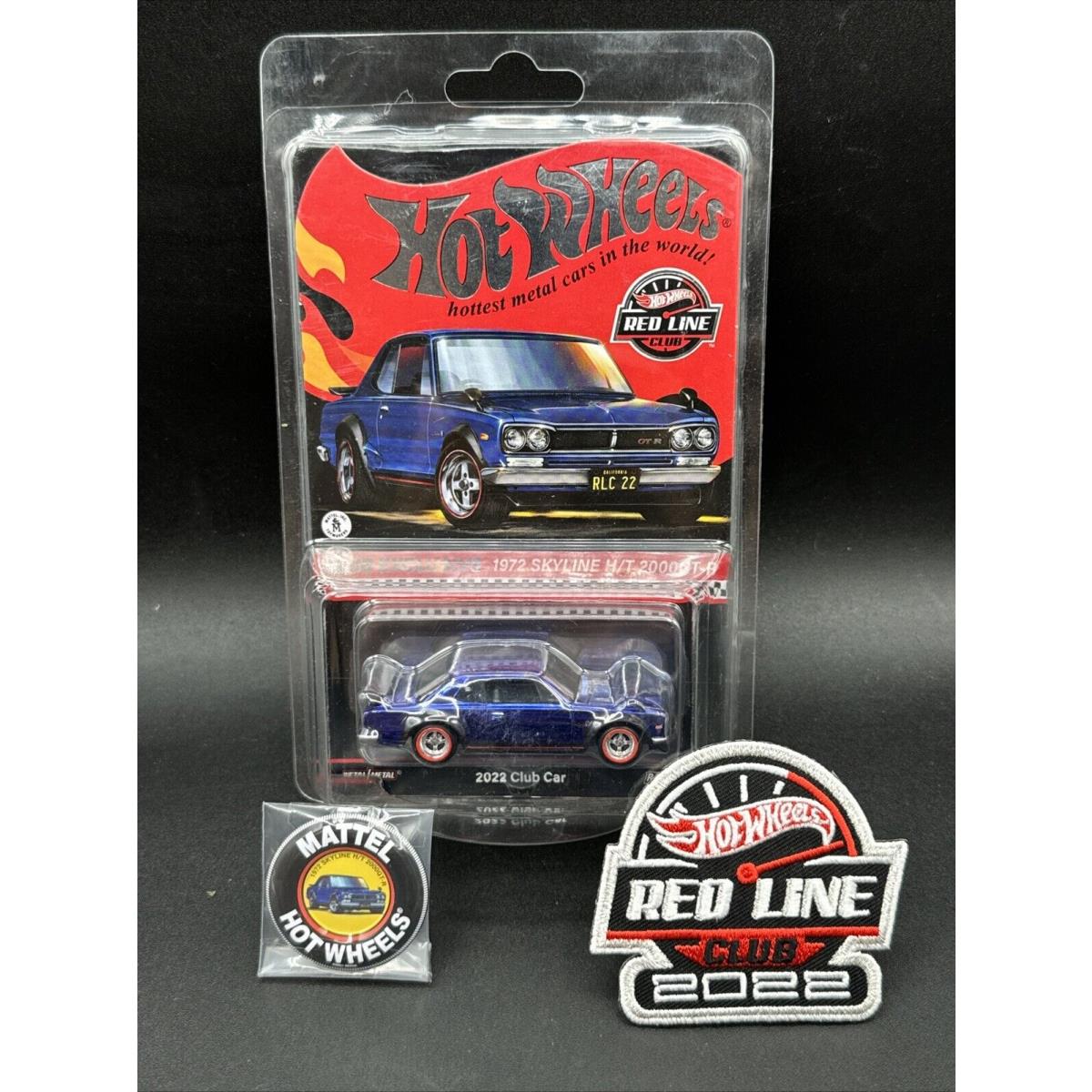 2022 Hot Wheels Blue 1972 Skyline H/t 2000GT-R Redline Club Exclusive w Patch BU