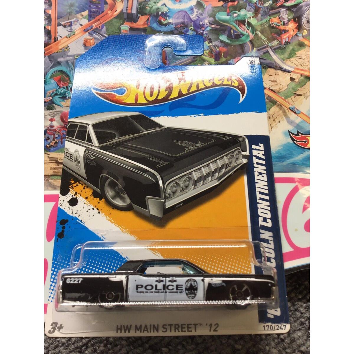 Hot Wheels 2012 `64 Lincoln Continental Police XX Rare Wheel Variation MC5