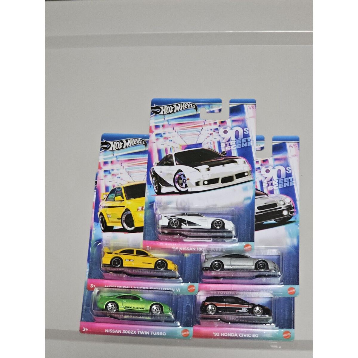 2024 Hot Wheels 90s Street Scene Complete Set of 5 Ships Free in The US