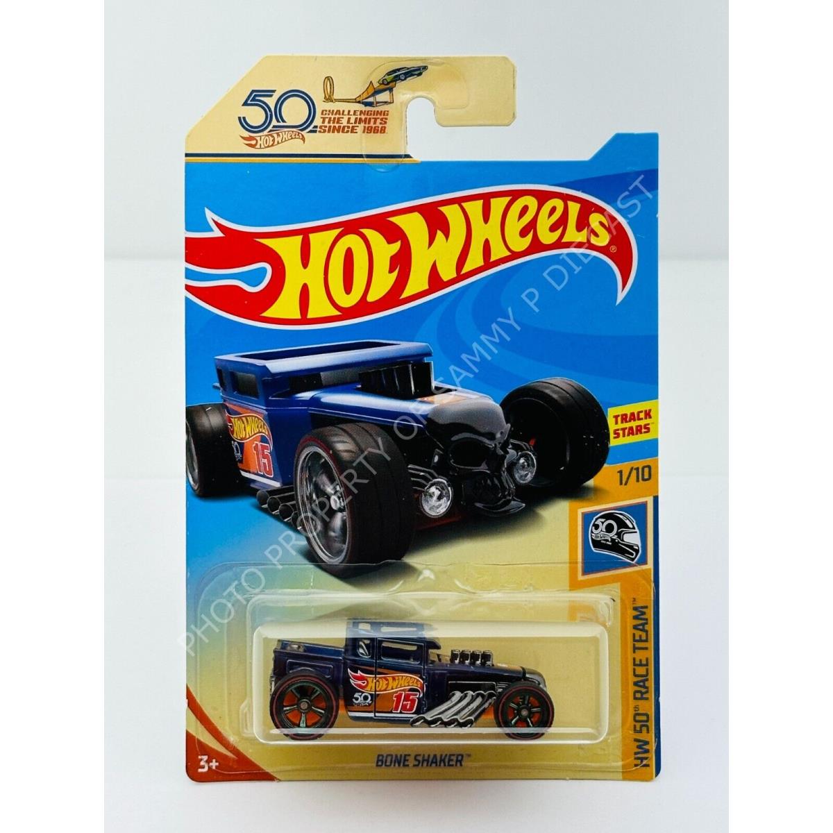 Hot Wheels 2018 Super Treasure Hunt Bone Shaker 50th Anniversary