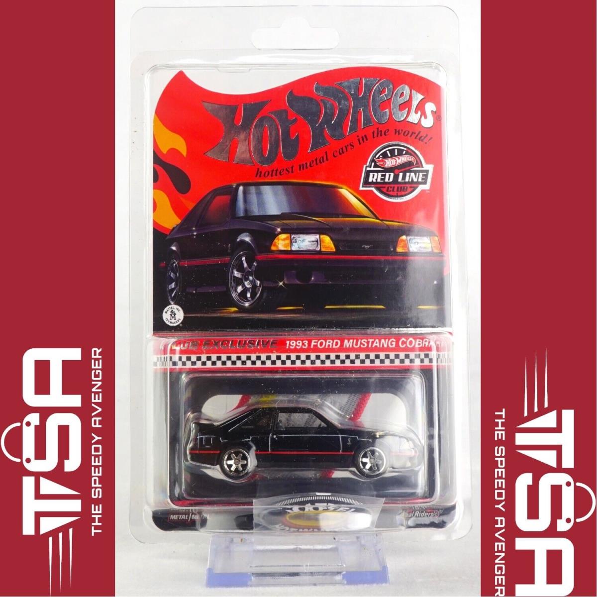 Hot Wheels Collectors 1993 Ford Cobra R 2023 Rlc Red Line Club Exclusive Black