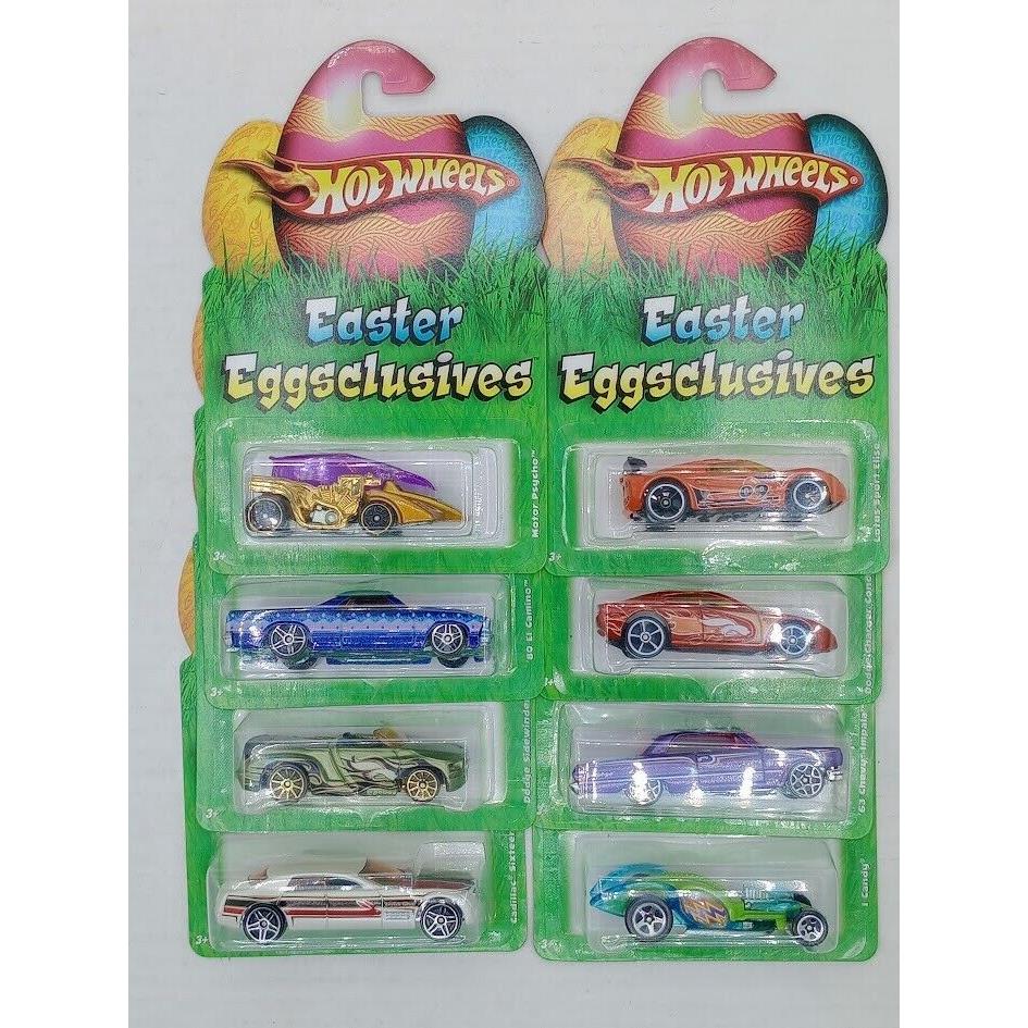 Hot Wheels 2009 Walmart Exclusive Complete Set OF 8 Easter Eggsclusives Mint