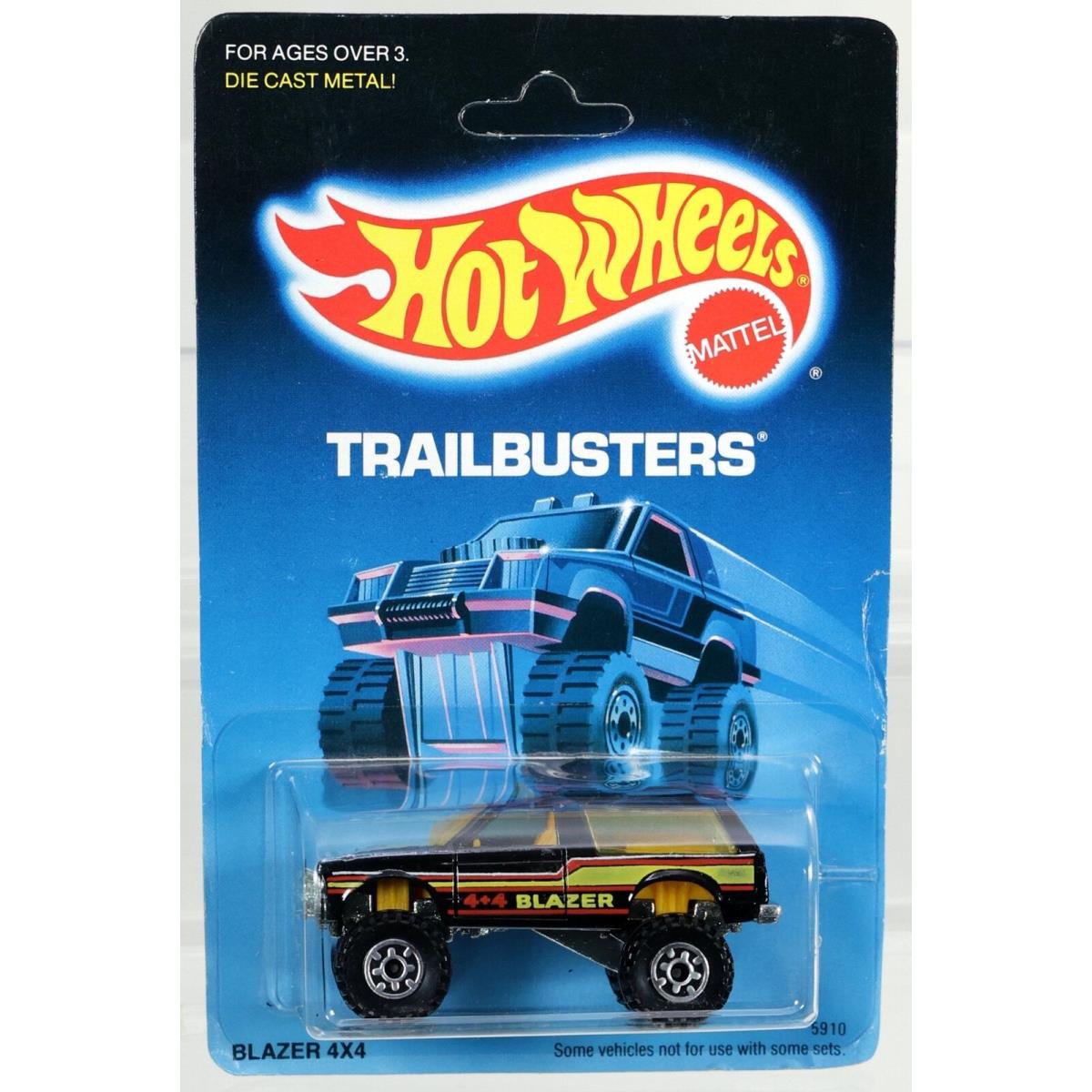 Vintage Hot Wheels Vintage Blazer 4x4 Trailbusters Series 5910 Black 1988