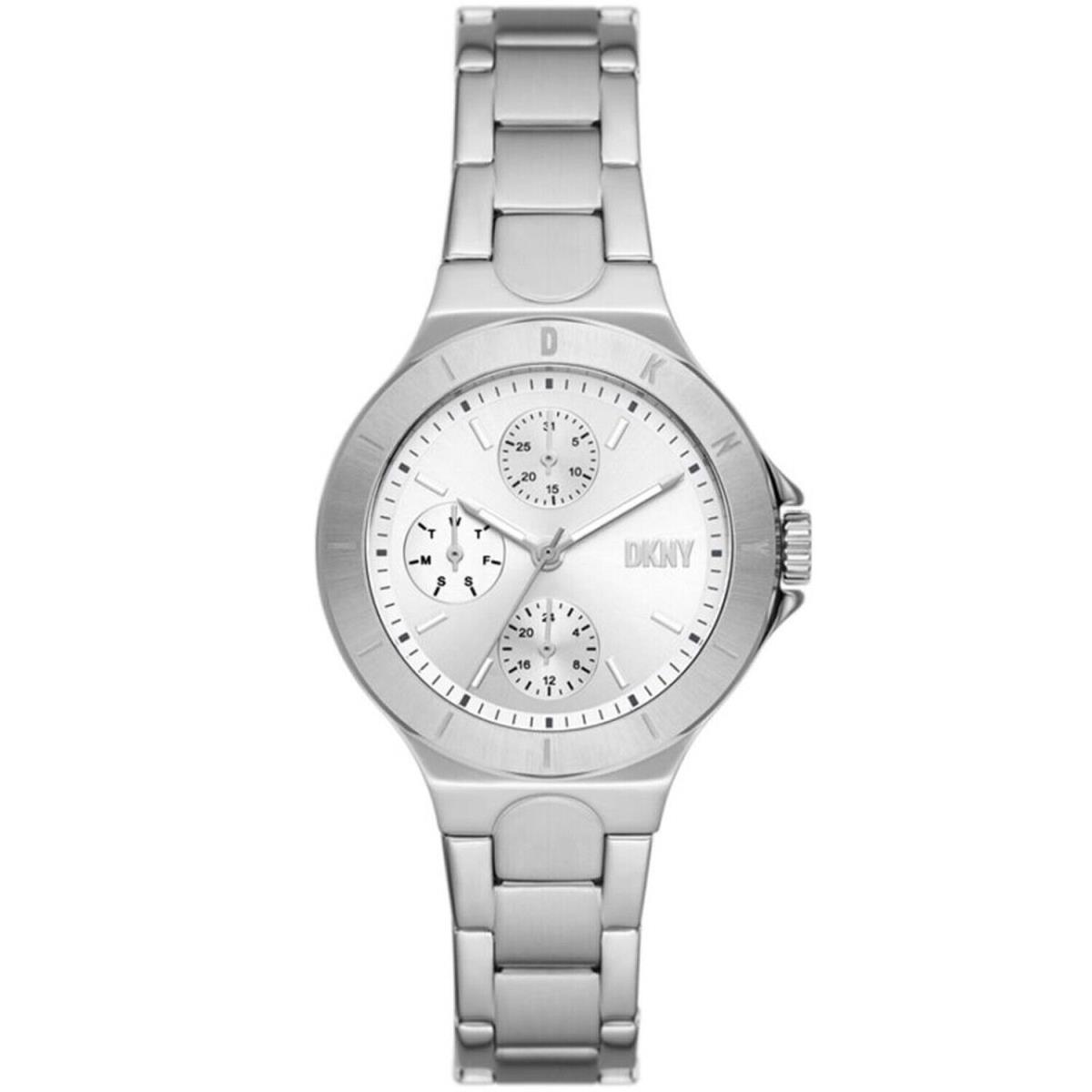 Dkny Women`s Chambers Silver Dial Watch - NY6678