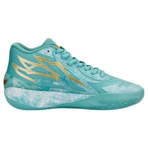 Puma Lamelo Ball MB.02 Mid Mens Basketball Shoes Teal 378284-01 Multi Sz