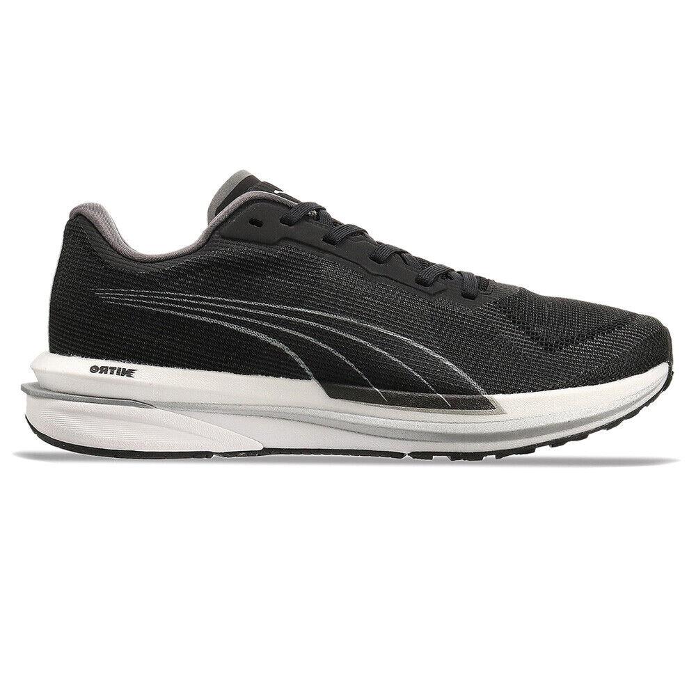 Puma Velocity Nitro Running Womens Black Sneakers Athletic Shoes 19569702 - Black