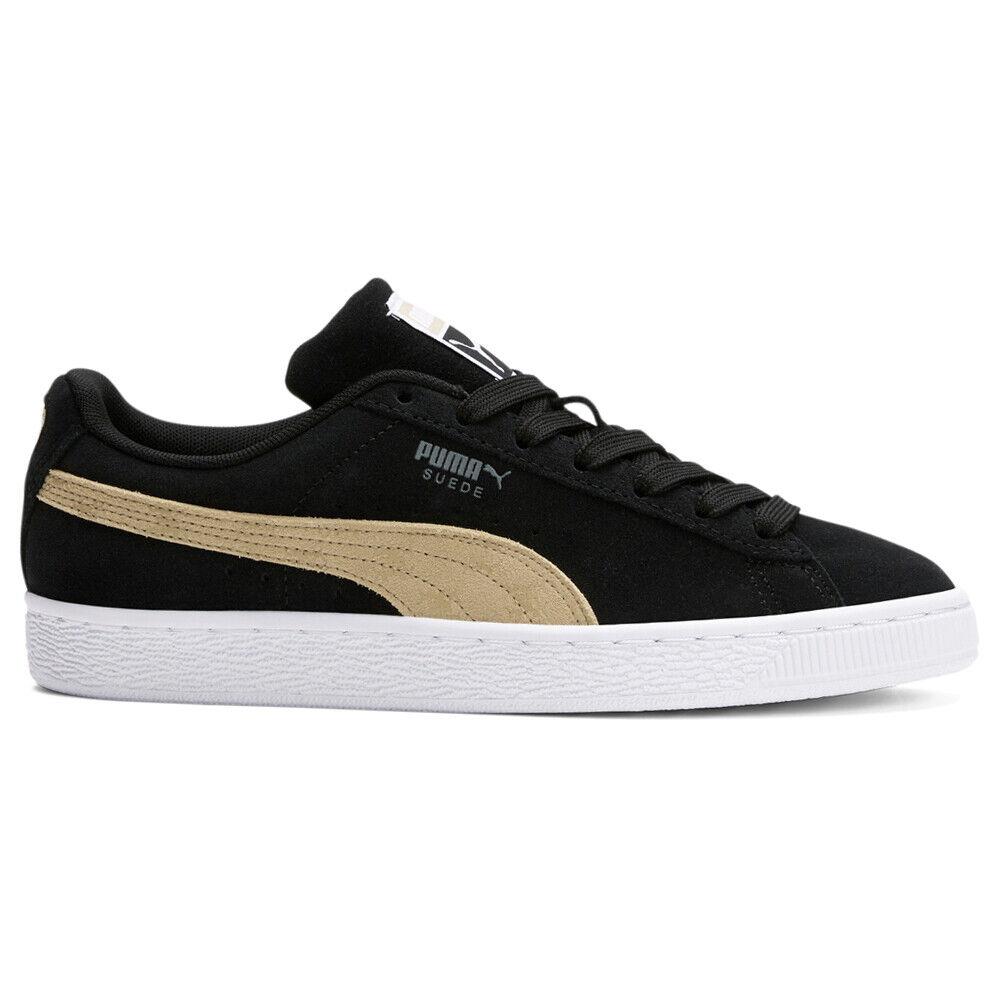 Puma Suede Classic T7 Lace Up Womens Black Sneakers Casual Shoes 39006702 - Black