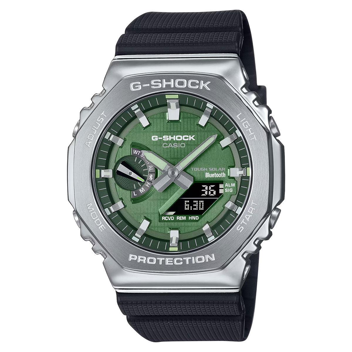 G-shock By Casio Men`s GBM2100A-1A3 Silver/green Analog-digital Watch