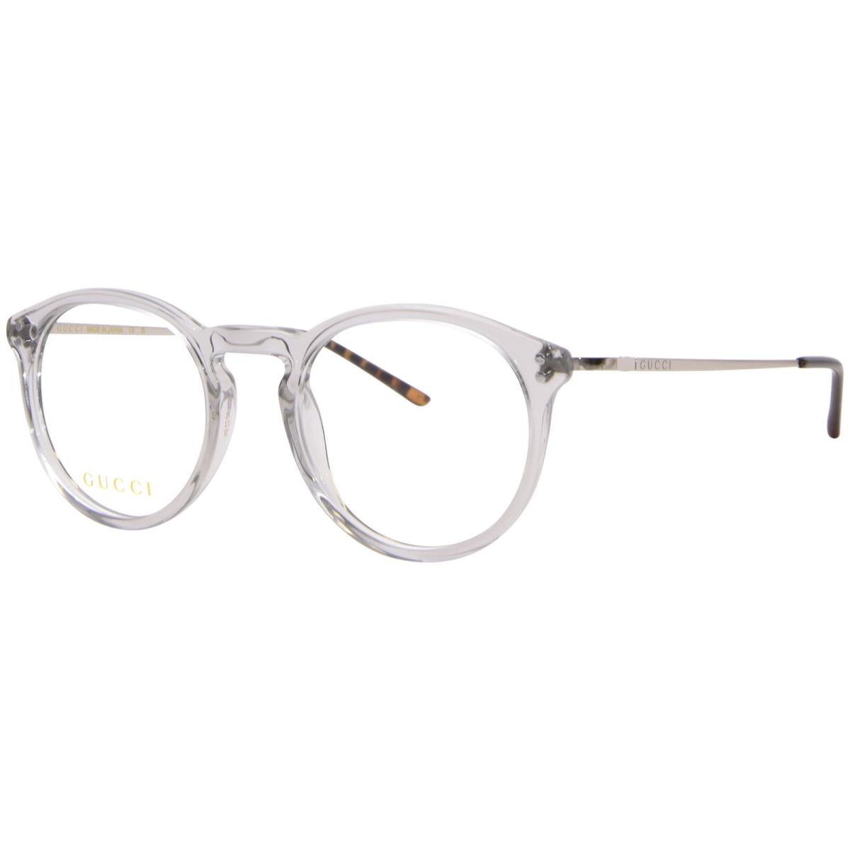 Gucci GG1710O 003 Eyeglasses Men`s Grey/silver Full Rim Round Shape 48mm