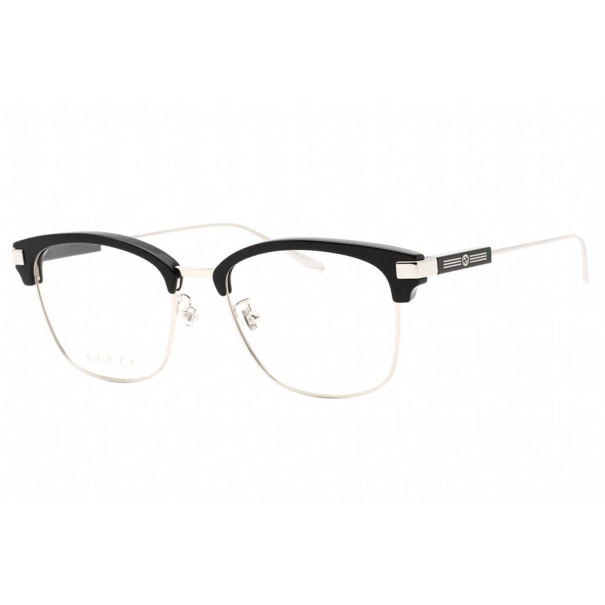 Gucci GG1439OK 001 Eyeglasses Black Silver Frame 53mm