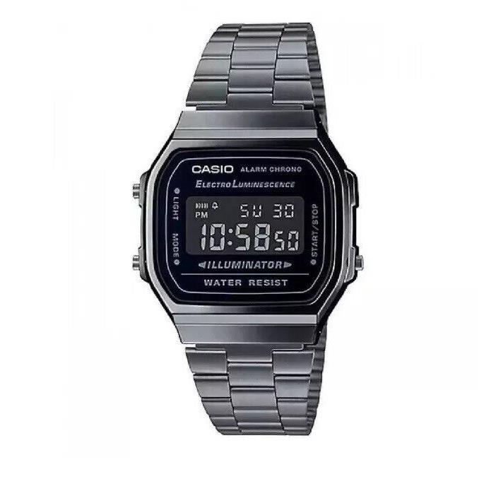 Casio Vintage Series A168WGG-1B Digital Metal Blackout Watch