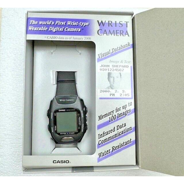 Vintage Casio Wrist Camera WQV-2-1D Digital Watch PC Link Kit