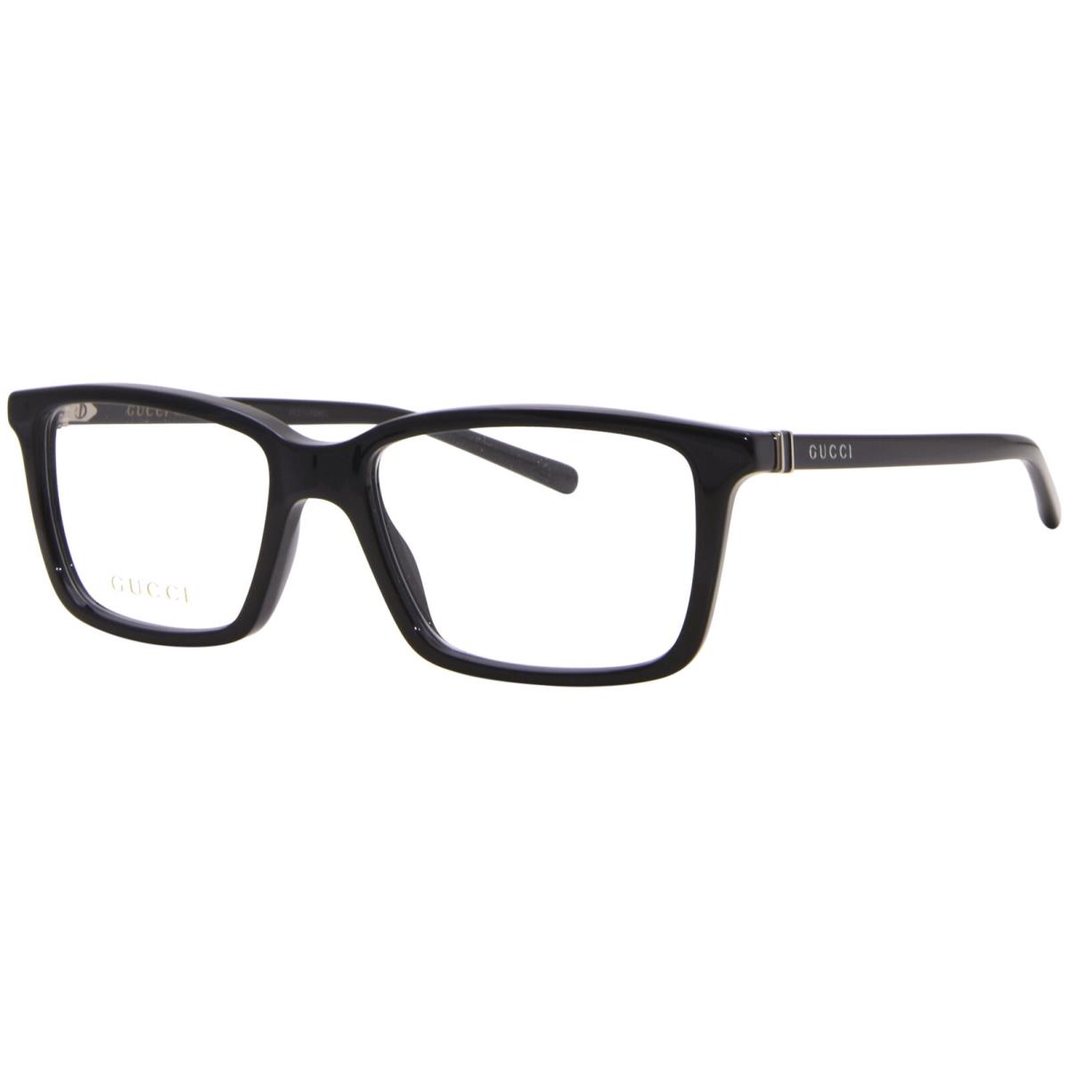 Gucci GG1672O 005 Eyeglasses Men`s Black Full Rim Rectangle Shape 56mm