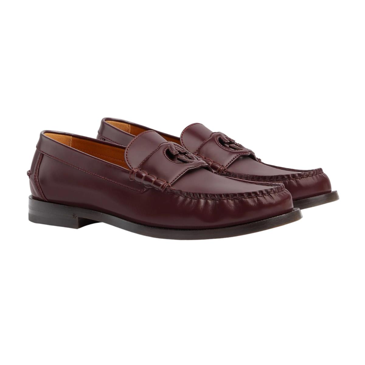 Men`s Gucci Millennial Ribot Leather Interlocking G Loafer Bordeaux