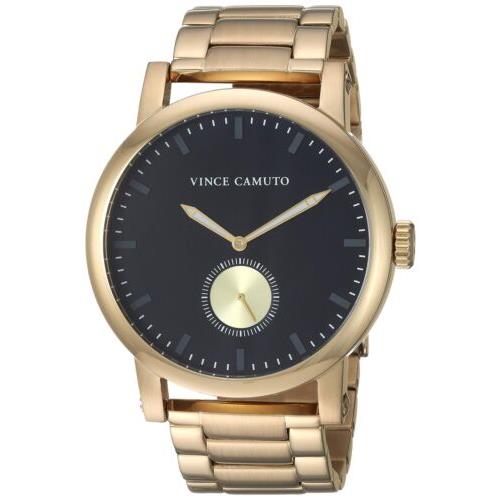 Vince Camuto Men`s Gold-tone Bracelet Watch VC/1109BKGP