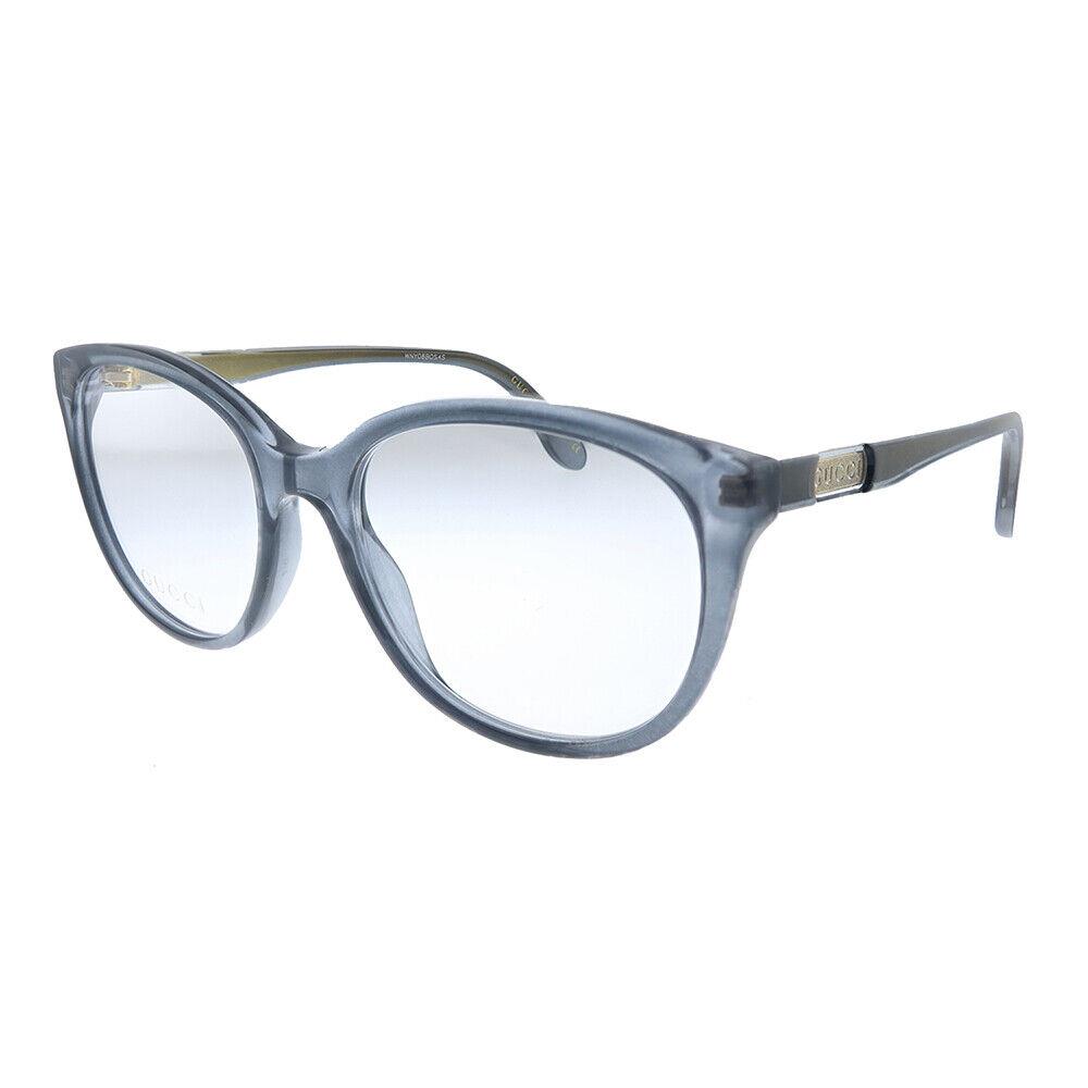 Gucci GG 0791O 001 Grey Plastic Rectangle Eyeglasses 53mm