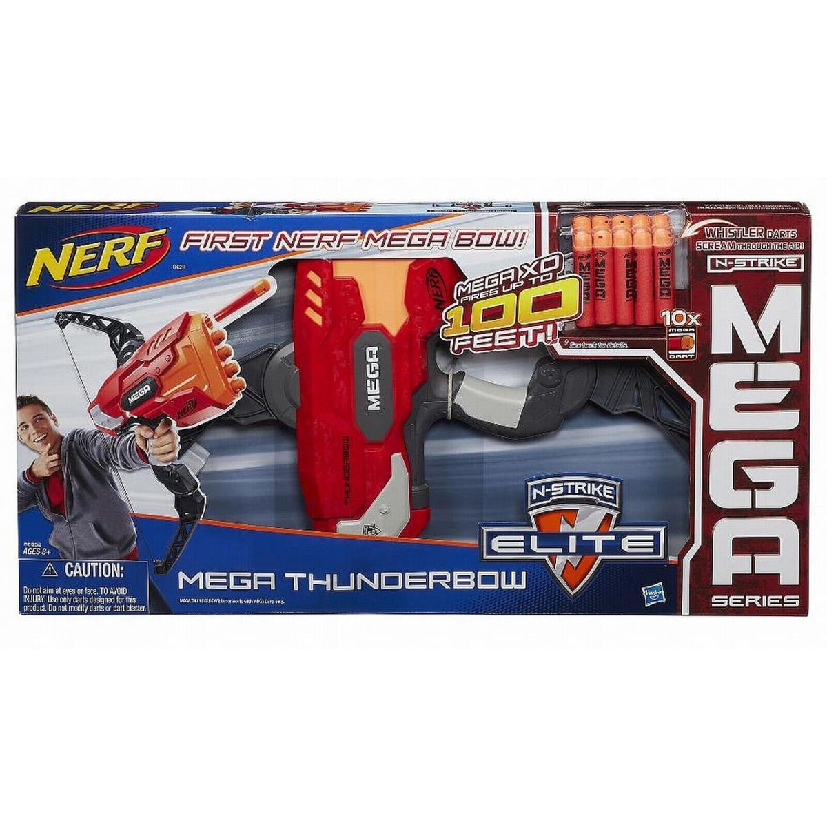 Big Nerf Mega Thunderbow Bow Arrow Blaster First Ever Foam Dart Large Set