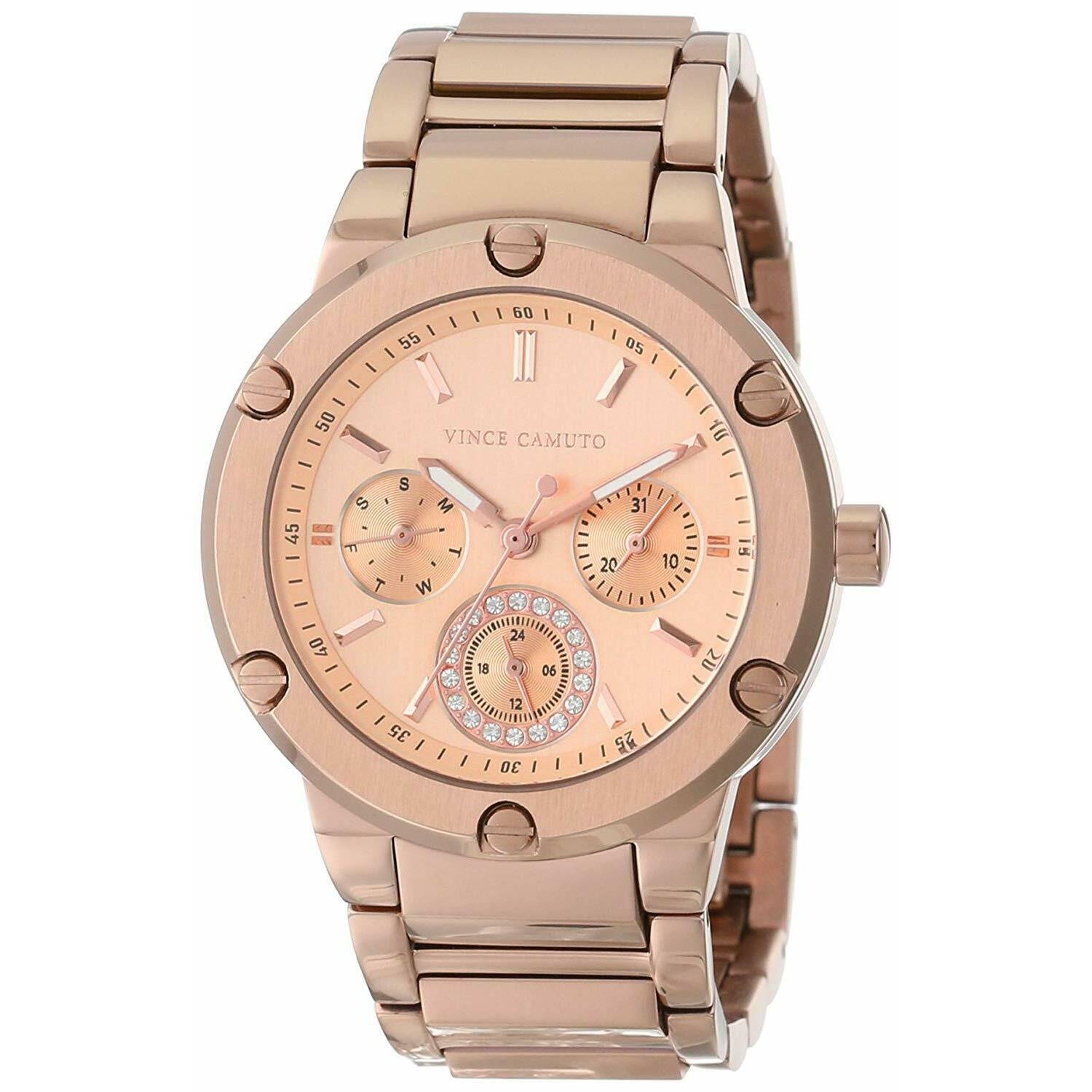 Vince Camuto 5076RGRG Rose Gold Stain Steel Chorograph Watch