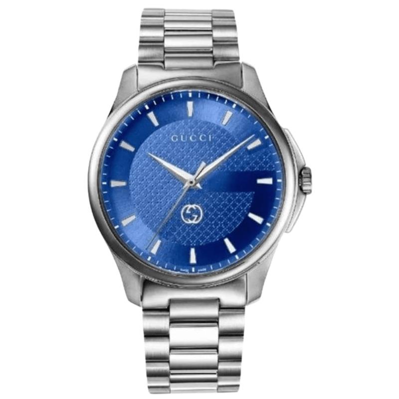 Gucci G-timeless Quartz Blue Dial Steel Men`s Watch YA126371