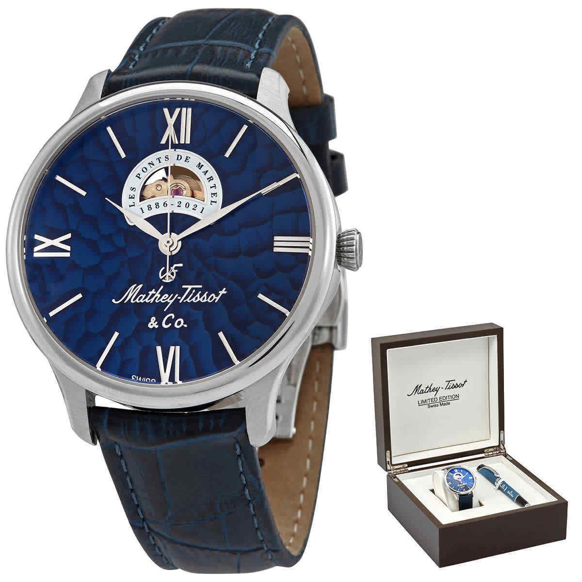 Mathey-tissot Edmond Automatic Blue Dial Men`s Watch MC1886ABU