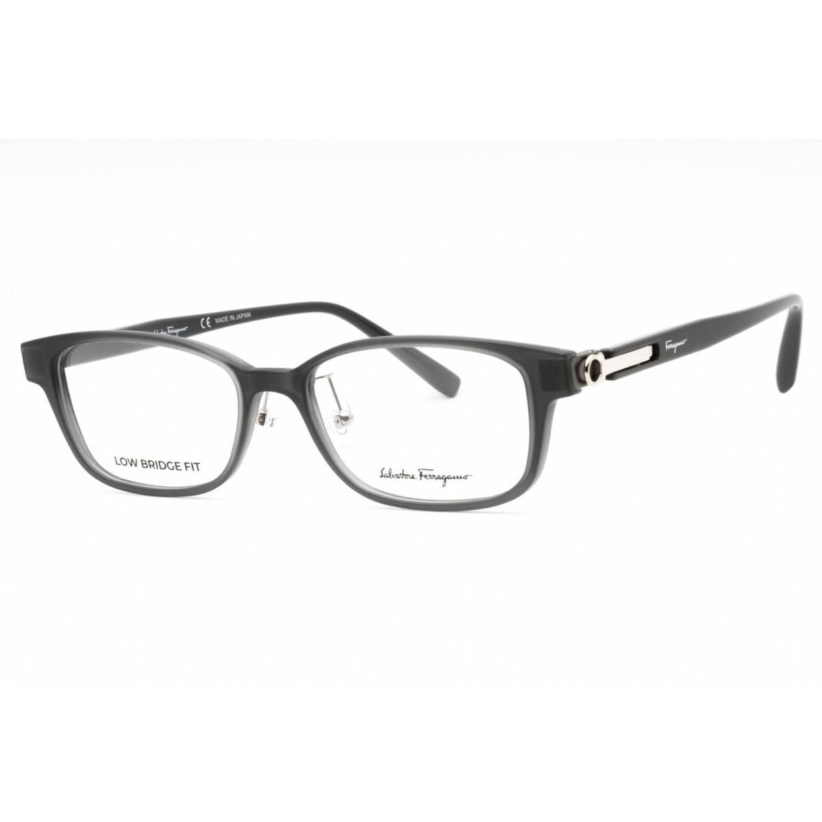 Salvatore Ferragamo Men`s Eyeglasses Matte Grey Rectangular Frame SF2890A 038