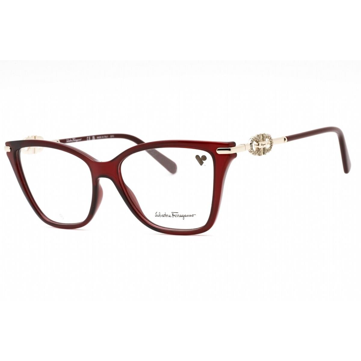 Salvatore Ferragamo SF2949R-612 Transparent Burgundy Eyeglasses