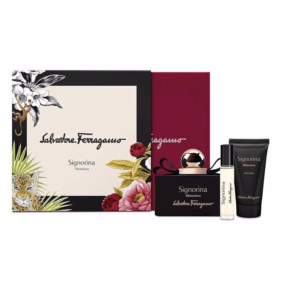 Salvatore Ferragamo Signorina Misteriosa Eau De Parfum 3 Pc Women`s Gift Set