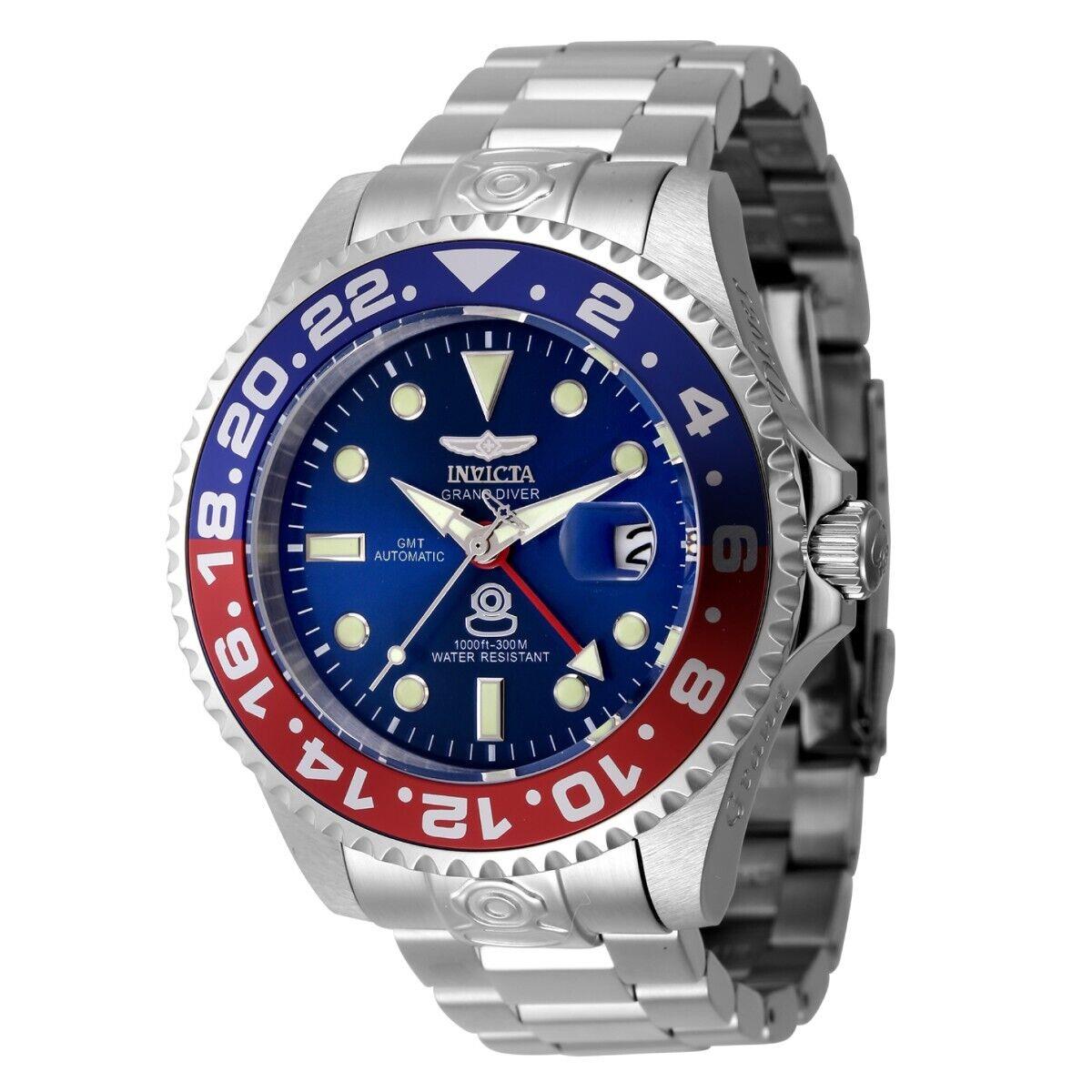 Invicta Grand Diver NH34 Gmt Automatic Men`s Watch - 47mm. Steel 45669