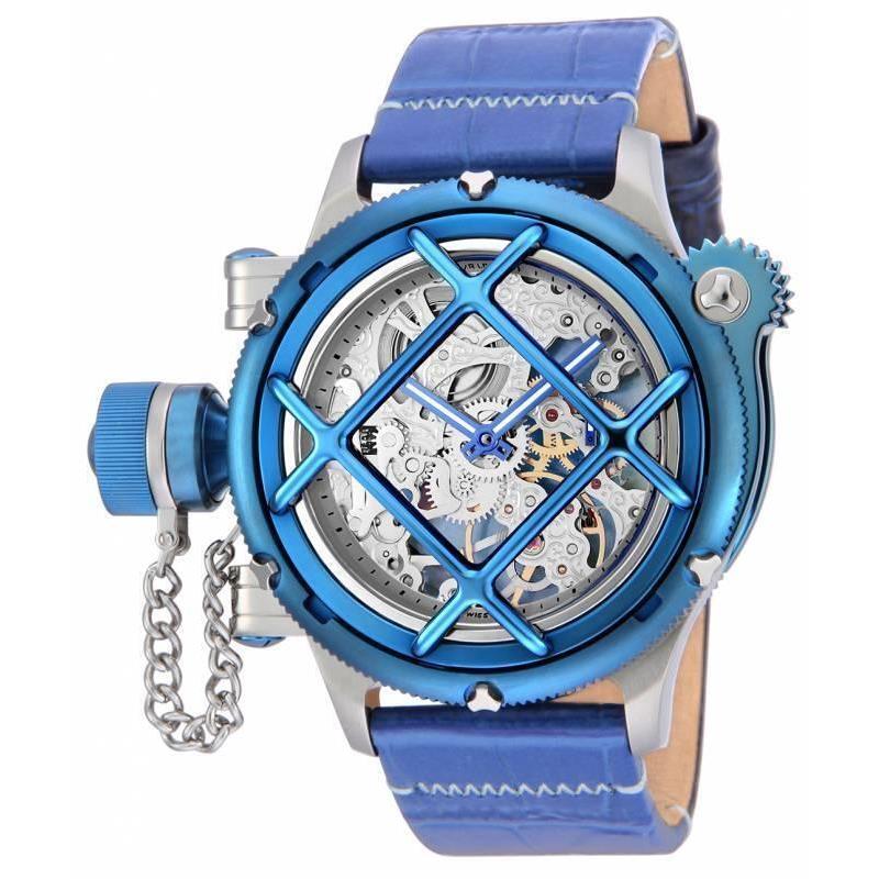 Invicta 16372 52mm Russian Diver Nautilus Blue Swiss Made Mechanical Mens Watch - Band: Blue