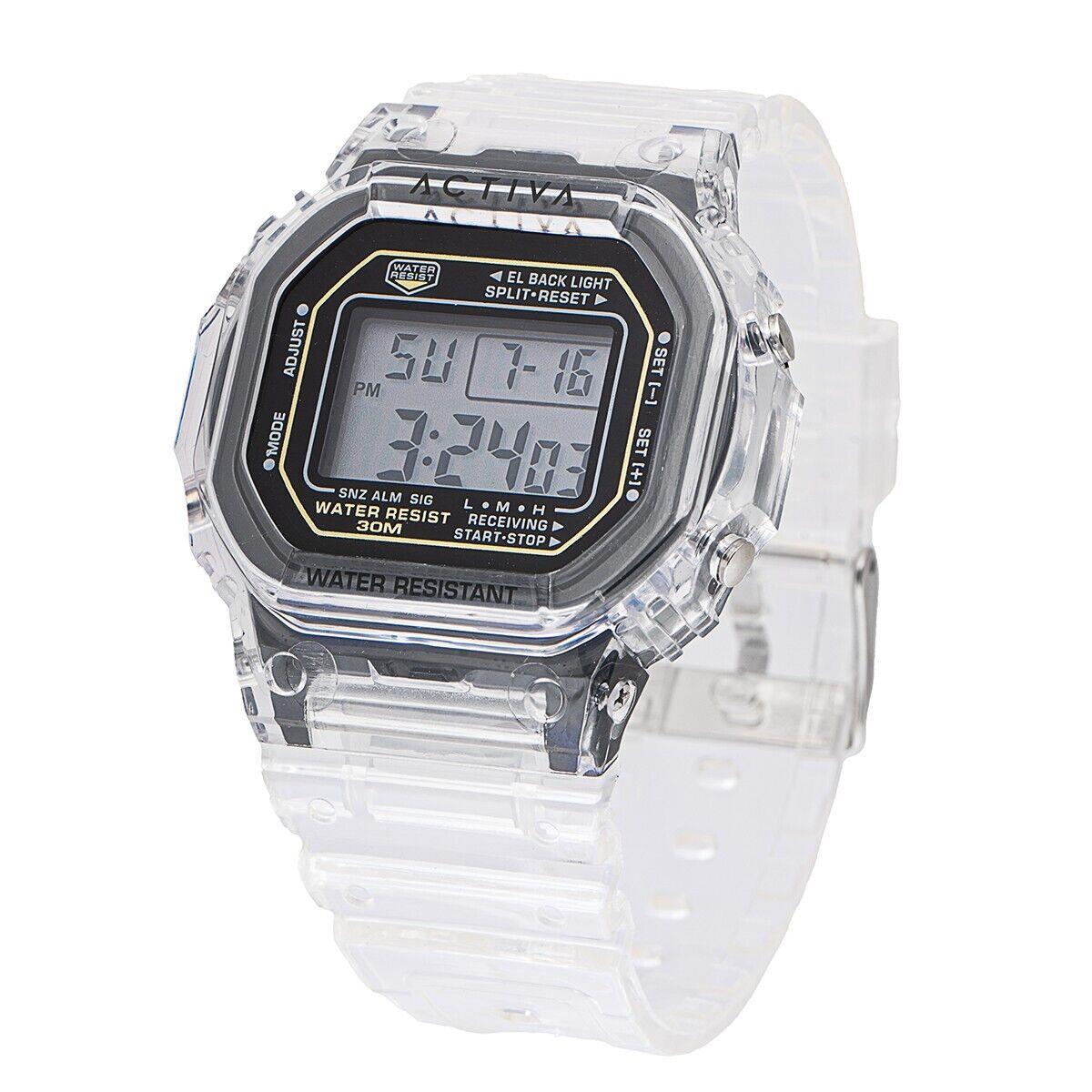 Activa X Invicta Men`s Digital Watch - 44.5mm Transparent ACW424-004