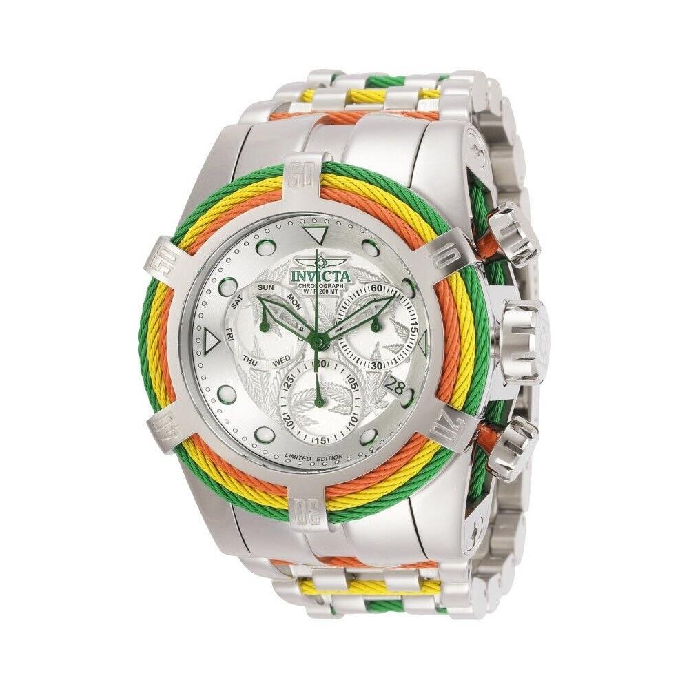 Invicta Bolt Men`s Watch - 53mm Steel Red Yellow Green 27496