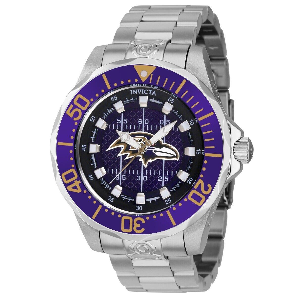 Invicta Nfl Baltimore Ravens Automatic Men`s Watch - 47mm Steel ZG-42122