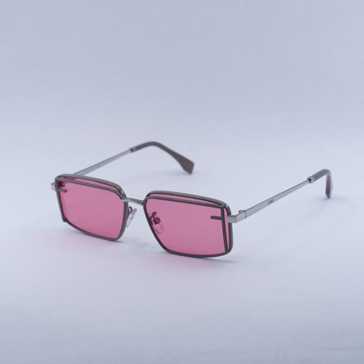 Fendi FE40102U 50S Grey/silver/burgundy 53-14-140 Sunglasses