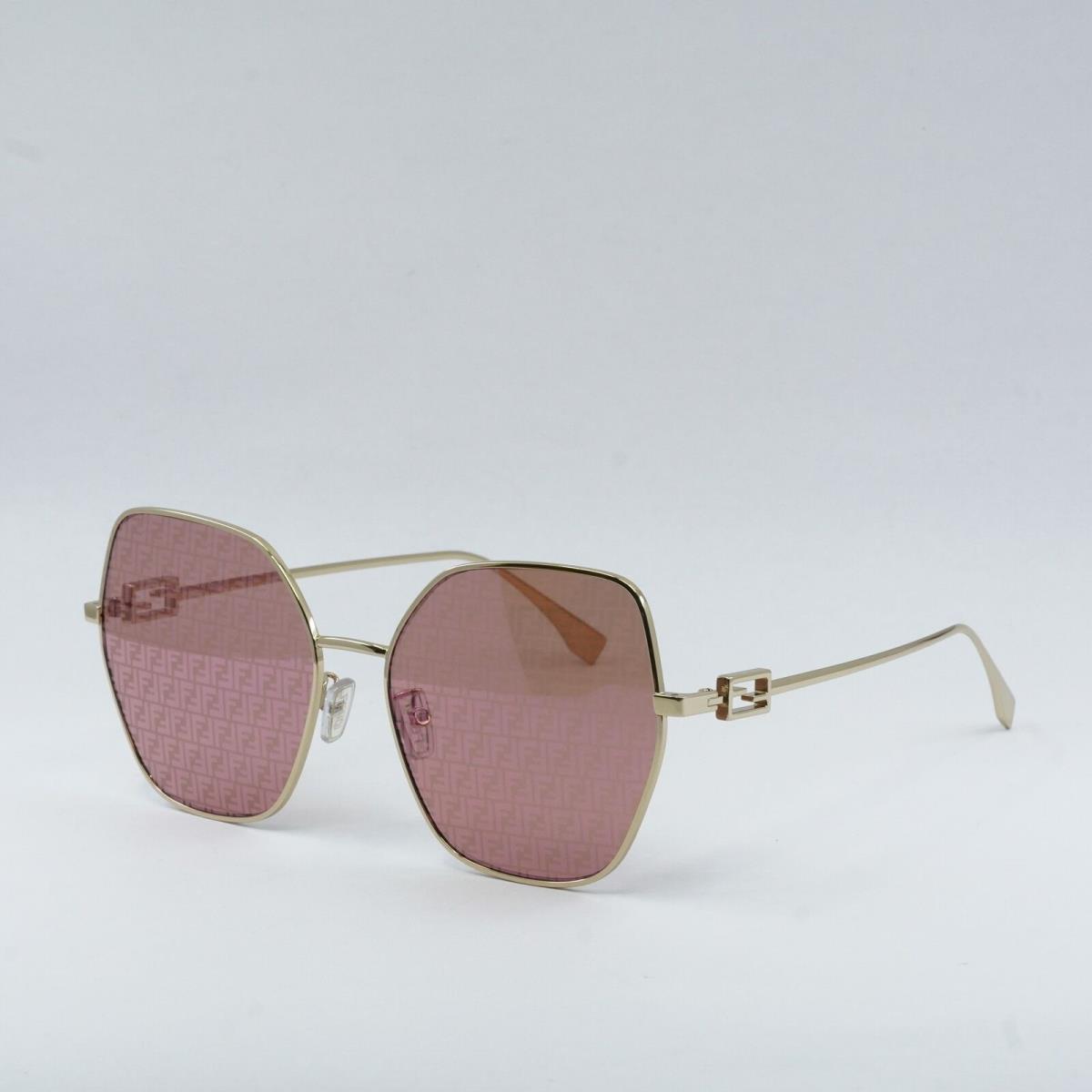 Fendi FE40033U 10U Gold/dark Pink with Rose Micro FF Pattern 59-17-145