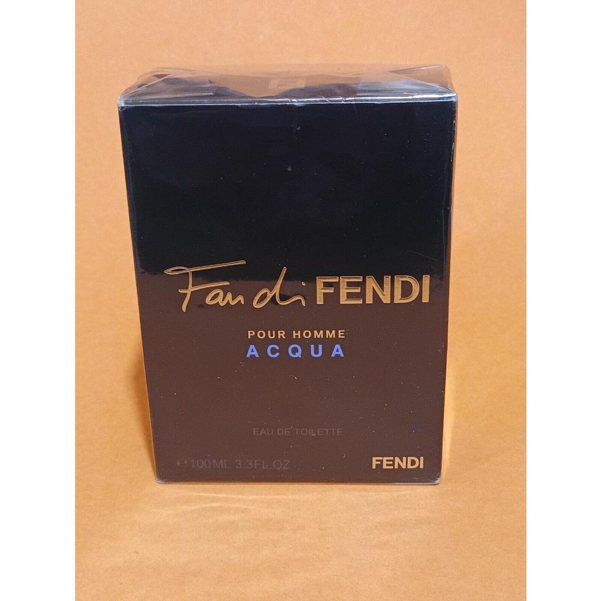 Vintage Fan DI Fendi Acqua Pour Homme 3.3oz 100ml Eau DE Toilette Spray