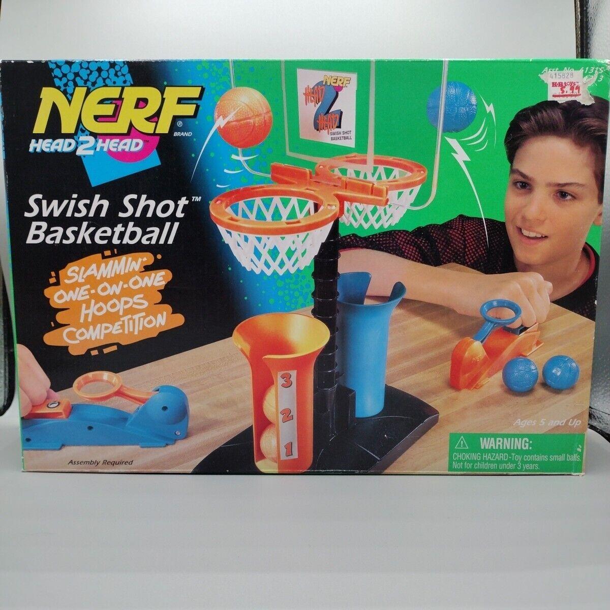 Vintage 1996 Nerf Swish Shot Toy Basketball Game Head 2 Head Rare 90s Nos