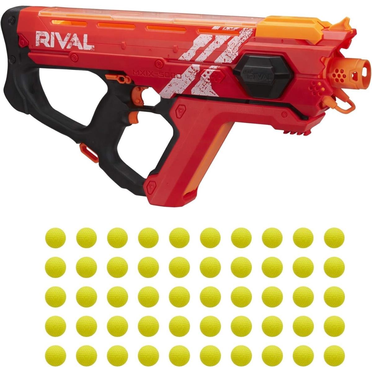 Perses MXIX-5000 Nerf Rival Motorized Red Blaster Rechargeable 50 Rounds Red