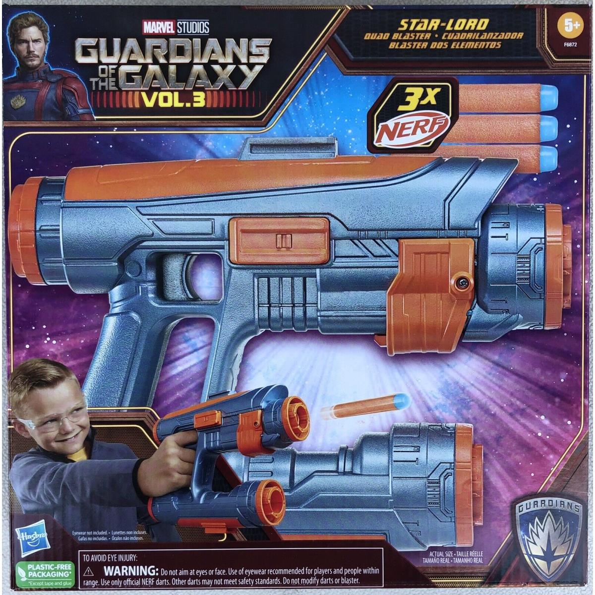 Nerf Star Lord Quad Blaster Foam Dart Guardians Of The Galaxy Vol. 3