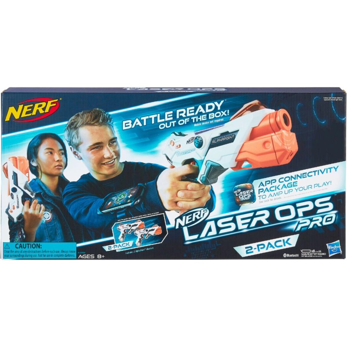 Nerf Laser Ops Pro Toy Blasters - 2 Blasters 2 Armbands - Light Sound FX