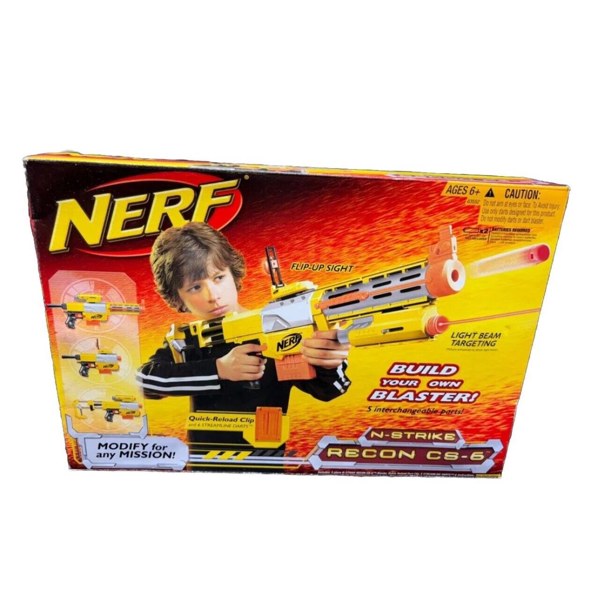 Nerf N Strike Recon CS-6 Dart Build Your Own Blaster 63552 W/light Beam